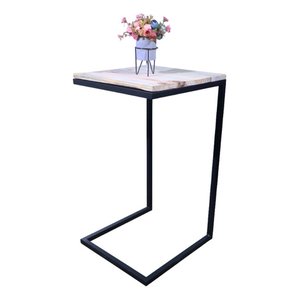 Mesa Industrial Lateral de Canto Apoio:preto