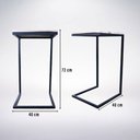 Ver imagem 3 de Mesa Industrial Lateral de Canto Apoio:preto