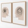 Kit 2 Quadros Psicologia Linhas da Mente 40x60 Moldura:castanho - 10
