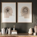 Ver imagem 3 de Kit 2 Quadros Psicologia Linhas da Mente 40x60 Moldura:castanho