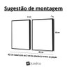 Kit 2 Quadros Psicologia Linhas da Mente 40x60 Moldura:castanho - 2