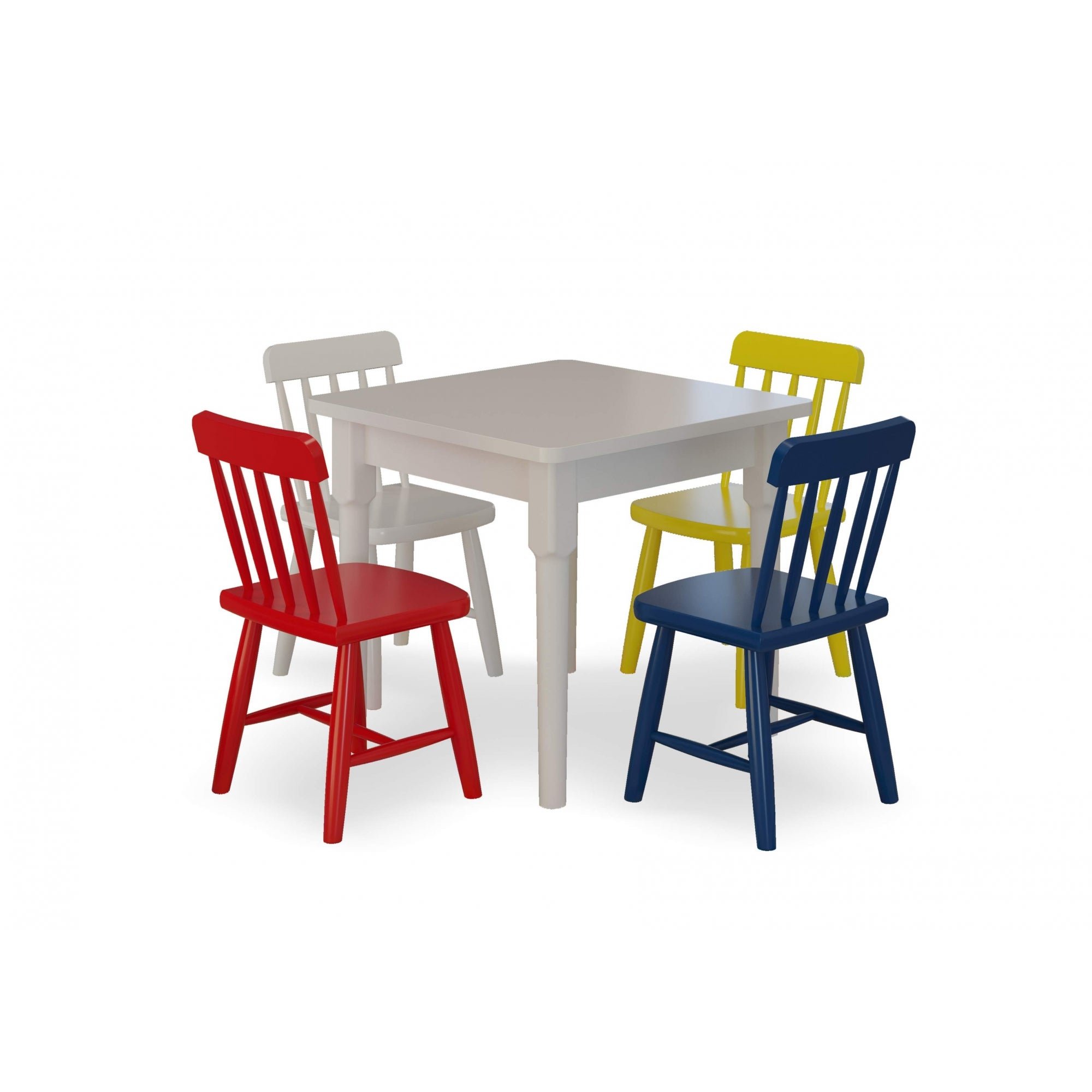 Conjunto Infantil Espanha Mesa com 4 Cadeiras - Colorido - 2