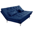 Ver imagem 5 de Sofá Cama 3 Lugares Multiuso Sued Premium:azul