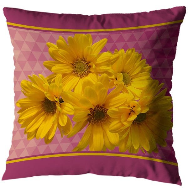 Kit 2 Almofadas Cheias Floral Flores 40cm Sala Quarto Zíper - 3