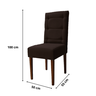 Conjunto 06 Cadeiras para Sala de Jantar Nina Tecido Suede:MARRON - 3