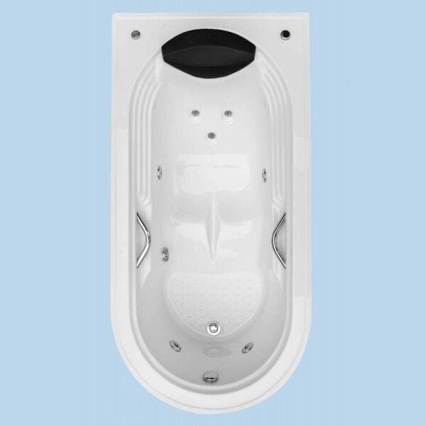 Banheira Hidromassagem Retangular Manaus - 1,80x0,90x0,52 - Acrílico - 3 Jatos Plus - Aquecedor el - - 1
