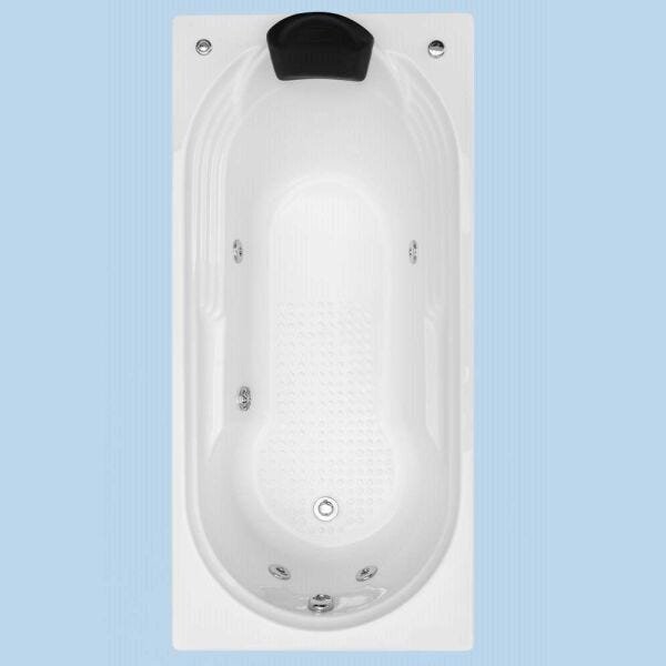 Banheira Hidromassagem Retangular Fortaleza - 1,50x0,80x0,43 - Acrílico - Aquecedor elétrico - 1 - 1 - 1