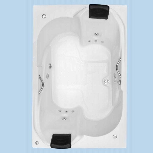 Banheira Hidromassagem Retangular Londrina - 1,70x1,20x0,50 - Acrílico - 6 Jatos Plus - Aquecedor -  - 1