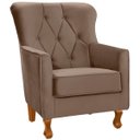 Ver imagem 1 de Poltrona Decorativa Carrara C/ Capitonê Veludo Castor