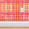 Papel de Parede xadrez laranja - 3