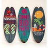Kit 3 Prancha Surf Summer Mdf 40x15cm Decoração Praia Verão - 1