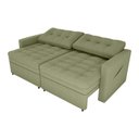 Ver imagem 3 de Sofá Cama Reclinável 2 Lugares 220cm Nayla Boucle Oliva Matrix Boucle Oliva