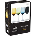 Ver imagem 2 de Jogo 2 Peças Taça de Vidro 460ml Verde 24x9x9cm Vinho Água Espumante Champagne