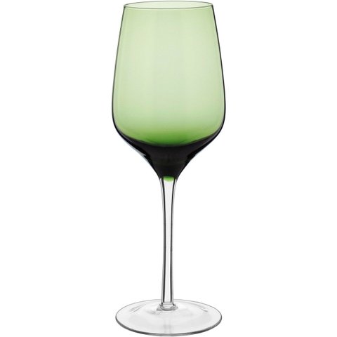 Jogo 2 Peças Taça de Vidro 460ml Verde 24x9x9cm Vinho Água Espumante Champagne