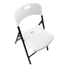 Kit 06 Cadeiras Dobráveis Injeção Branca com Estrutura Preta - 2