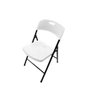 Ver imagem 1 de Kit 06 Cadeiras Dobráveis Injeção Branca com Estrutura Preta