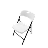 Kit 06 Cadeiras Dobráveis Injeção Branca com Estrutura Preta - 1