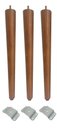 Ver imagem 1 de Kit de 3 Pé Palito 75cm Amendoa Marrom Claro + Chapinha Reta Metal