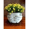 Vaso de Cimento Decorativo com Planta Cachepot Hands - 4