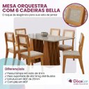 Ver imagem 6 de Kit Mesa de Jantar Orquestra com 6 Cadeiras Bella em Boucle