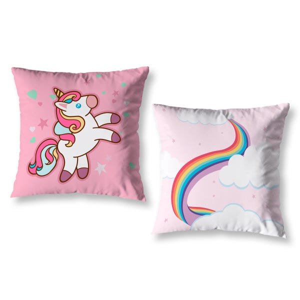 Kit 2 Almofadas Cheias Unicórnio Infantil Quarto 40cm - 1