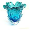 Vaso Murano Degrade Cristais São Marcos Azul E Esmeralda Tam Md - 4