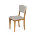 Ver imagem 3 de Conjunto 6 Cadeiras de Jantar Estofada em Madeira Maciça Ella Cinza Claro