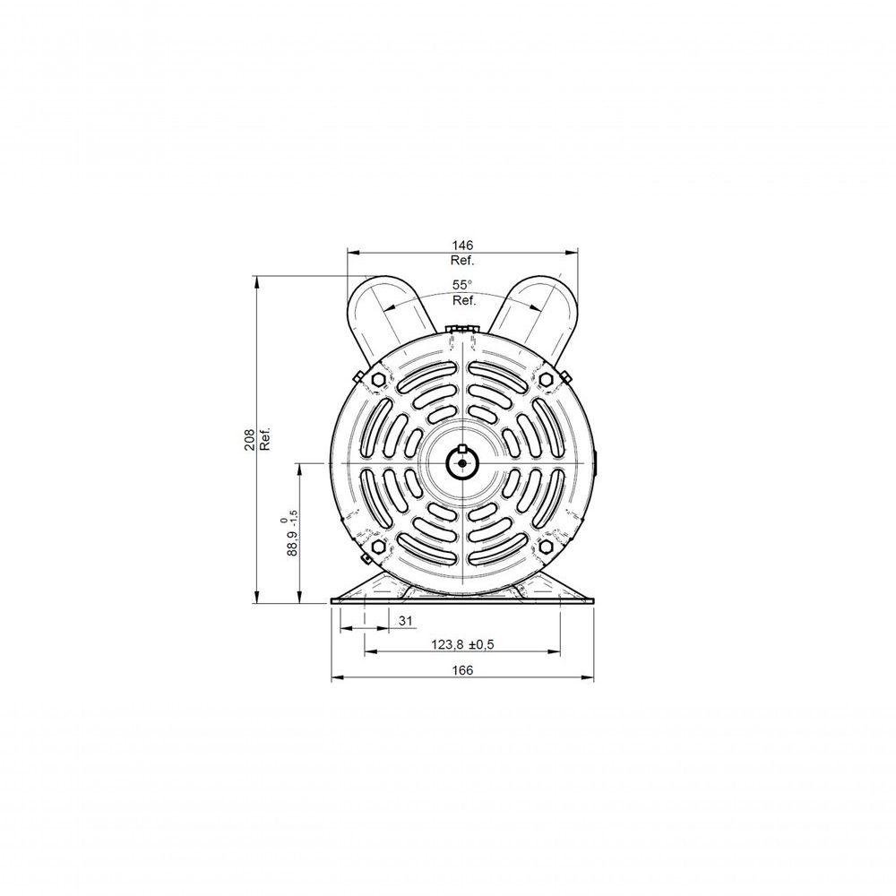 Motor Elétrico Monofásico 3cv 4 Pólos Baixa Rotação C/ Polia - 4