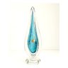 Vaso Gota Munique De Cristal Murano Azul Aqua Marine 35 Cm - 6