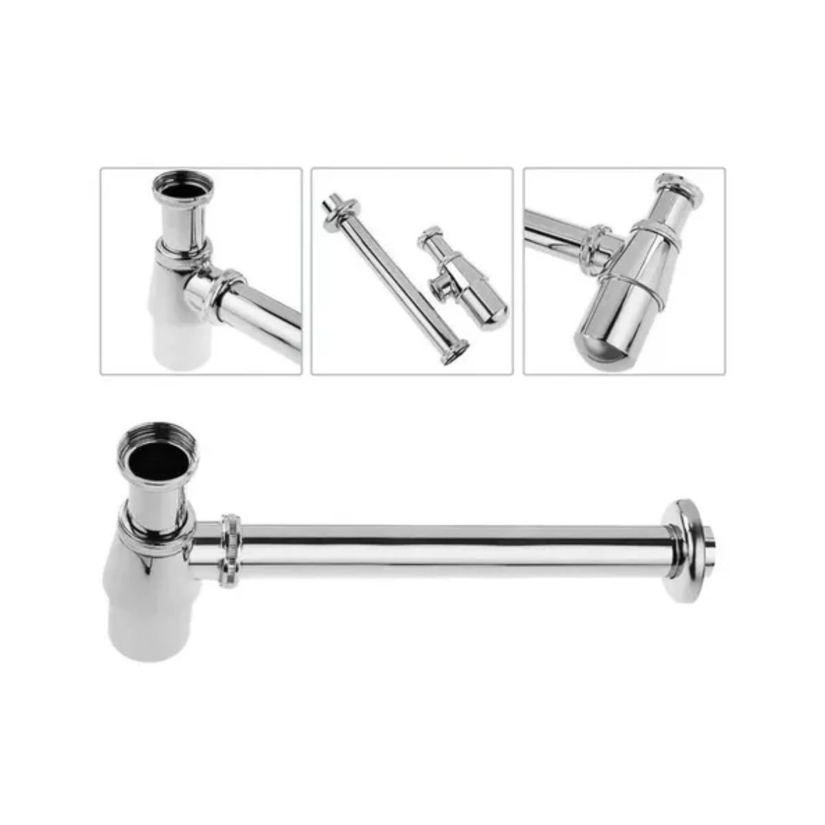 Sifão Cromado Para Tanque E Cozinha 1.1/4 32 Dn 1.1/2 Dn 40 - 3