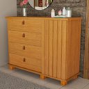 Ver imagem 1 de Cômoda Ripado para Quarto 120cm x 94cm Talismã Marrom/Marrome