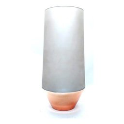 Vaso de Vidro Rosé Gold e Fumê 30cm Mocca Mart - 2
