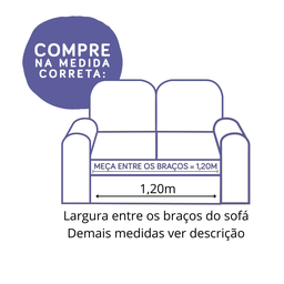 Capa para sofá matelado tamanho king 2 lugares tamanho 1,2 metros cor caqui - 2