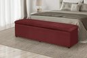 Ver imagem 2 de Calçadeira Baú 138 cm Suede Vermelho