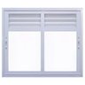 Janela de Alumínio Branco Vitro de Correr 2 Folhas Móveis com Ventilação sem Grade Classic-100lx100a - 1