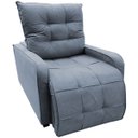Ver imagem 3 de Poltrona Retratil e Reclinavel Com Rodape Regulavel Azera Grafitte
