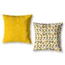 Kit 2 Almofadas Cheias Sala Quarto Arabescos Amarelo 40cm - 1