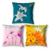 Kit 3 Almofadas Cheias Flores Sala Sofá 40cm Decoração - 1