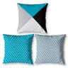 Kit 3 Almofadas Cheias Geométrico 40cm Decoração Sala - 1