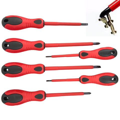 Jogo de Chave Fenda / Philips Isolada 1000V (6 Peças) - Tubarao