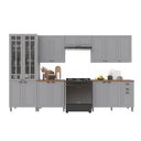 Ver imagem 2 de Armário de Cozinha Modulada Completa Fidelitá Nara 100% MDF 6 Peças 360cm 16 Portas 2 Gavetas com