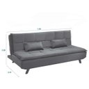 Ver imagem 4 de Sofá Cama Casal 3 Lugares 509 Rondomóveis - Camurça Petróleo