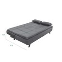 Ver imagem 5 de Sofá Cama Casal 3 Lugares 509 Rondomóveis - Camurça Petróleo