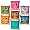 Kit 7 Capas de Almofada Infantil Coruja Sala Quarto 40cm - 1