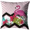 Kit 2 Capas de Almofada Quarto Sala 40cm Flamingos Rosa - 3