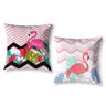 Kit 2 Capas de Almofada Quarto Sala 40cm Flamingos Rosa - 1