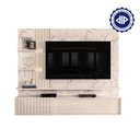 Ver imagem 4 de Estante Home Theater Suspenso Atena Calacata Off White – Madetec