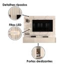 Ver imagem 2 de Estante Home Theater Suspenso Atena Calacata Off White – Madetec