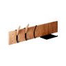 Cabideiro de Parede em Madeira Linha Home Padrão Morphi Design 80cm Aço Preto - 3