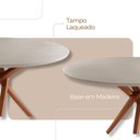 Ver imagem 3 de Mesa Ballare Tampo 135cm Redondo Texturizado Moderna Mobilia